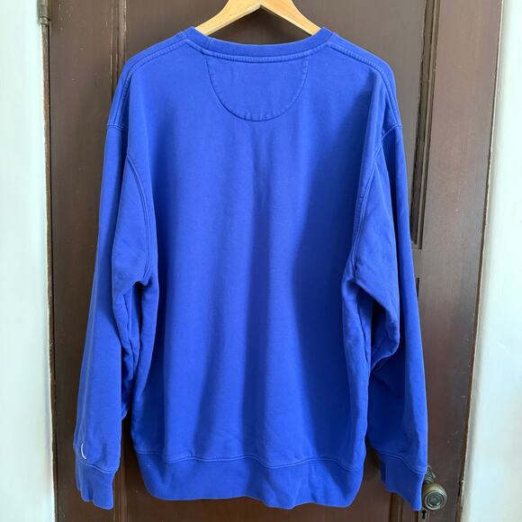 SATURDAYS NYC | Blue Purple Crewneck Sweatshirt with White Embroidery XXL - Picture 2 of 7